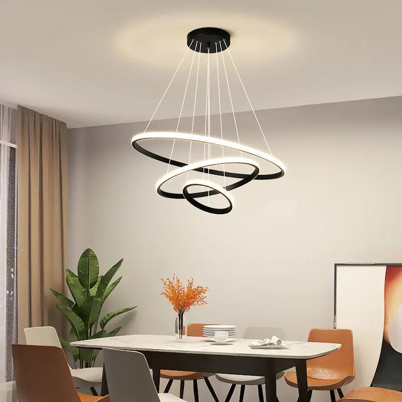 Triple Circular LED Pendant Light