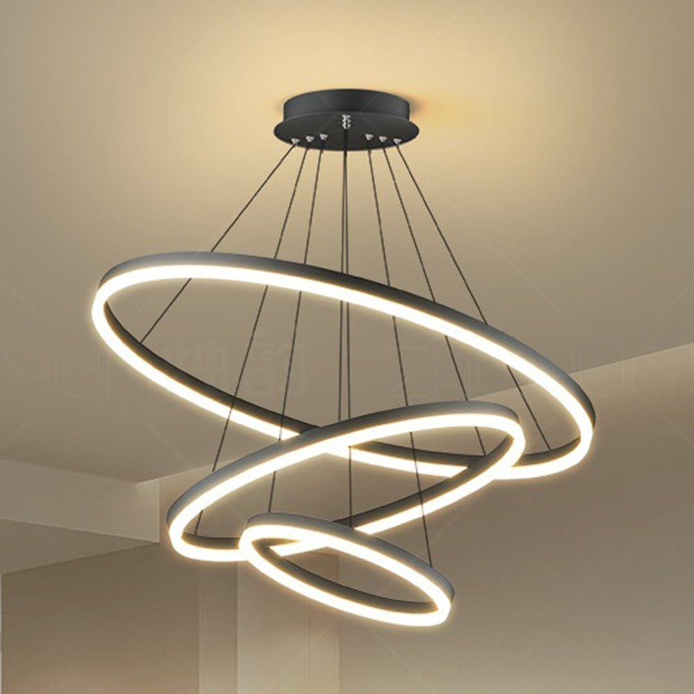 Triple Circular LED Pendant Light