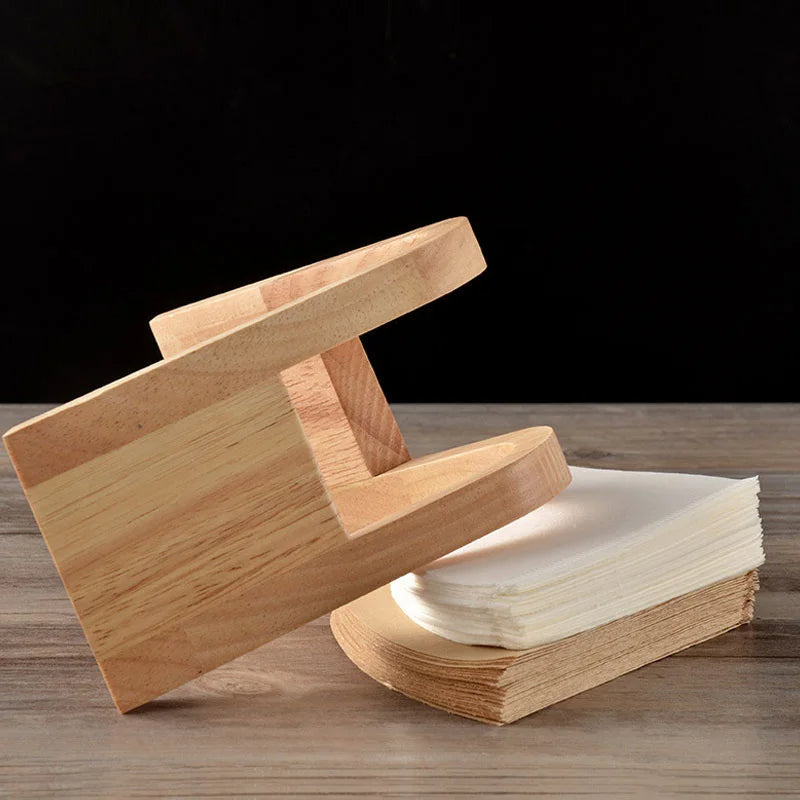 Wooden Coffee Filter Holder Paper Filter Stand