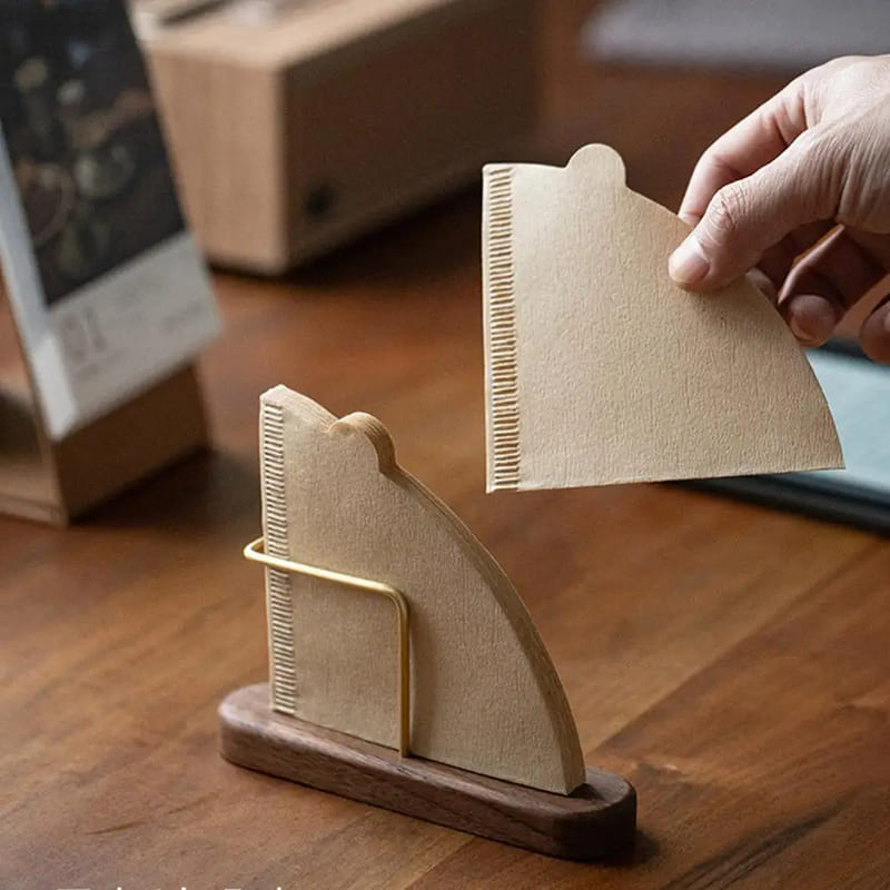 Wooden Coffee Filter Holder Paper Filter Stand