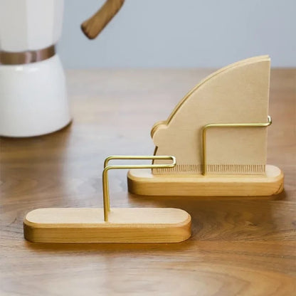 Wooden Coffee Filter Holder Paper Filter Stand