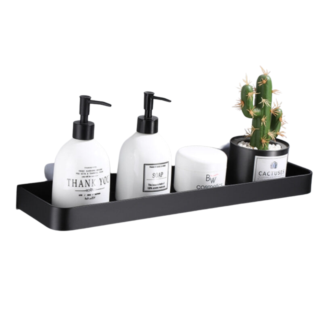 Black Aluminium Bathroom Shelf