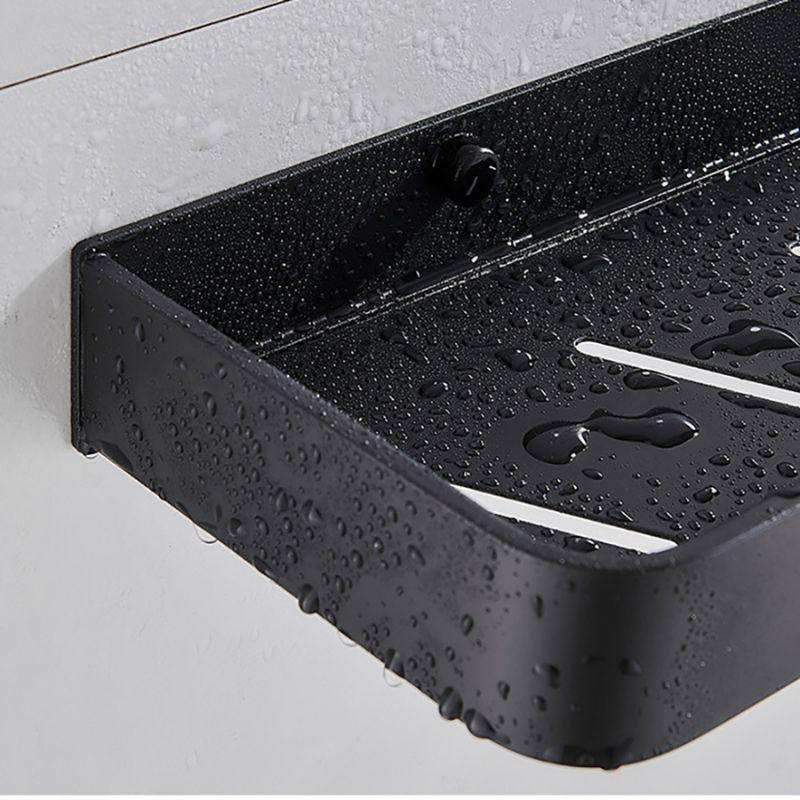 Black Aluminium Bathroom Shelf