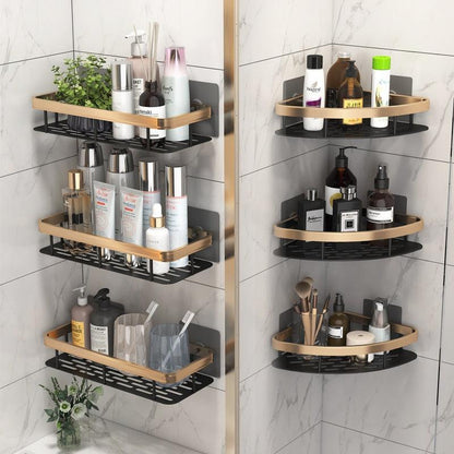 Corner Bathroom Shelves Shampoo Holder in Aluminium