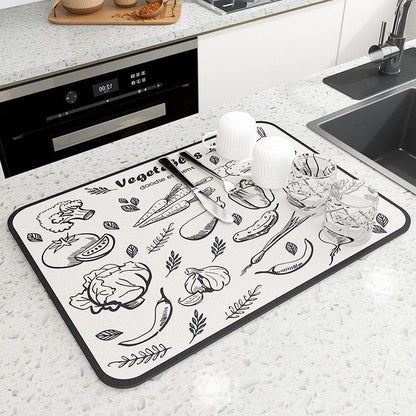Ultra Absorbent Dish Drying Mat