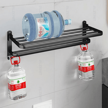 Double Towel Rail in Matte Black